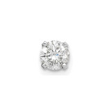 Image of 6mm 14k White Gold AA Quality Complete Diamond Stud Earrings XW8AA-S