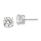 Image of 8mm 14k White Gold 8mm CZ stud earrings