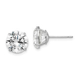 Image of 10mm 14k White Gold 9mm Round CZ Post Earrings
