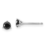 Image of 4mm 14k White Gold .40ct Black Diamond Stud Earrings