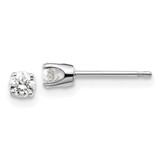 Image of 3.2mm 14k White Gold .25ct I2 K-L Diamond Stud Push-on Post Earrings