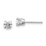 Image of 4.4mm 14k White Gold .70ct I1 J-K Diamond Stud Push-on Post Earrings