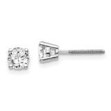Image of 4.4mm 14k White Gold .70ct SI3 G-I Diamond Stud Thread on/off Post Earrings
