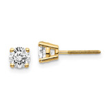 Image of 4.6mm 14k Yellow Gold .85ct. SI3 G-I Diamond Stud Thread on/off Post Earrings