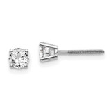 Image of 4.3mm 14k White Gold .60ct VS2/SI1 G-I Diamond Stud Thread on/off Post Earrings
