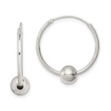 Image of 22mm Sterling Silver Bead Endless Hoop Earrings QE4664