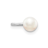 Image of 5mm Sterling Silver Rhodium-plated Freshwater Cultured Pearl Pair of Cuff Earrings