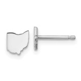 Image of 6.65mm 14k White Gold Ohio State Earrings