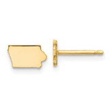 Image of 5.13mm 14k Yellow Gold Iowa State Earrings