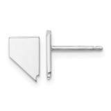 Image of 9.17mm 14k White Gold Nevada State Earrings