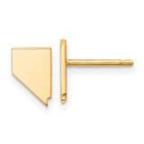 Image of 9.17mm 14k Yellow Gold Nevada State Earrings