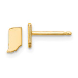 Image of 6.37mm 14k Yellow Gold Indiana State Earrings