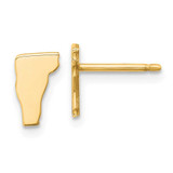 Image of 9mm 14k Yellow Gold Vermont State Earrings