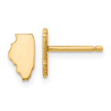 Image of 8.49mm 14k Yellow Gold Illinois State Earrings
