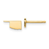 Image of 5.34mm 14k Yellow Gold Oklahoma State Earrings