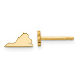 Image of 4.65mm 14k Yellow Gold Virginia State Earrings