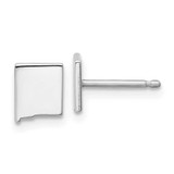 Image of 7.66mm 14k White Gold New Mexico State Earrings