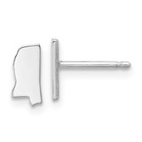Image of 9.47mm 14k White Gold Mississippi State Earrings