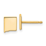 Image of 7.66mm 14k Yellow Gold New Mexico State Earrings