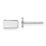 Image of 4.63mm 14k White Gold Pennsylvania State Earrings