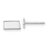 Image of 5.28mm 14k White Gold South Dakota State Earrings
