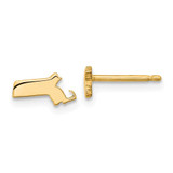 Image of 5.24mm 14k Yellow Gold Massachusetts State Earrings