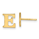 Image of Sterling Silver Gold-plated Letter E Initial Post Earrings