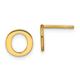 Image of Sterling Silver Gold-plated Letter O Initial Post Earrings