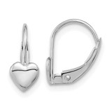 Image of 11mm 14k White Gold Madi K Heart Leverback Earrings