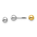 Image of 4mm 14k Two-tone Gold Madi K Reversible 4mm Ball Earrings