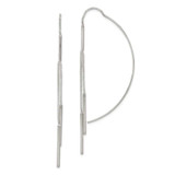 Image of 71mm Sterling Silver Polished Multi-Strand Bar Threader Earrings
