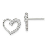 Image of 12mm Sterling Silver CZ Journey Earrings