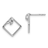 Image of 12mm White Ice Sterling Silver Rhodium-plated Diamond Post Earrings QW453