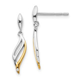 Image of 21mm White Ice Sterling Silver Rhodium-plated Gold-plated Diamond Post Dangle Earrings