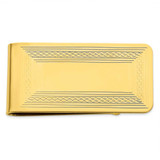 Image of Gold-plated Kelly Waters Patterned Border Money Clip