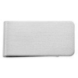 Image of Rhodium-plated Kelly Waters Satin Rectangle Money Clip