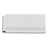 Image of Rhodium-Plated Kelly Waters Hinged Patterned Money Clip