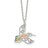 Image of Sterling Silver w/12K Accents Black Hills Hummingbird 18IN Necklace