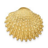 Image of 14K Yellow Gold Scallop Shell Slide Pendant SL614