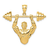 Image of 14K Yellow Gold Bodybuilder Pendant