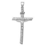 Image of 14k White Gold INRI Crucifix Pendant