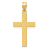 Image of 14K Yellow Gold Sandblasted Cross Pendant