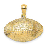 Image of 14K Yellow Gold 3-D Football Horizontal Pendant