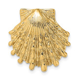 Image of 14K Yellow Gold Small Lions Paw Shell Slide Pendant