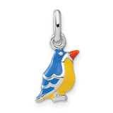 Image of Sterling Silver 3D Enamel Bird Kids Pendant