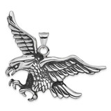 Image of Stainless Steel Polished and Antiqued Eagle Pendant