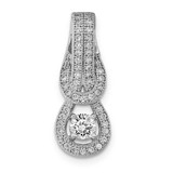 Image of Sterling Silver Rhodium-plated CZ Love Knot Pendant