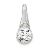 Image of Sterling Silver Rhodium-plated w/CZ and Peridot Pendant