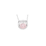 Image of Sterling Silver Pink & White CZ Pendant PXS3069/PKCZ-SSCZ