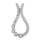 Image of 14k White Gold Diamond Chain Slide Pendant PM8502-015-WA